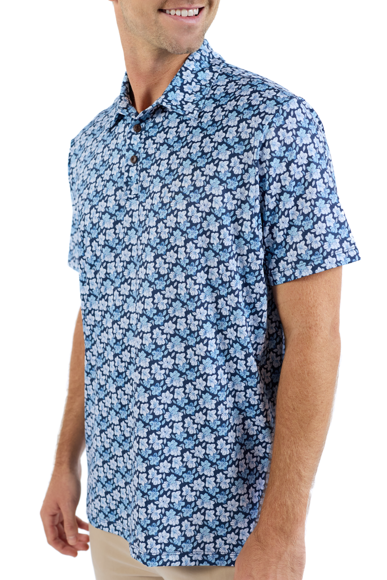 The Azaleas - Navy Golf Shirt, Alternate, color, Navy