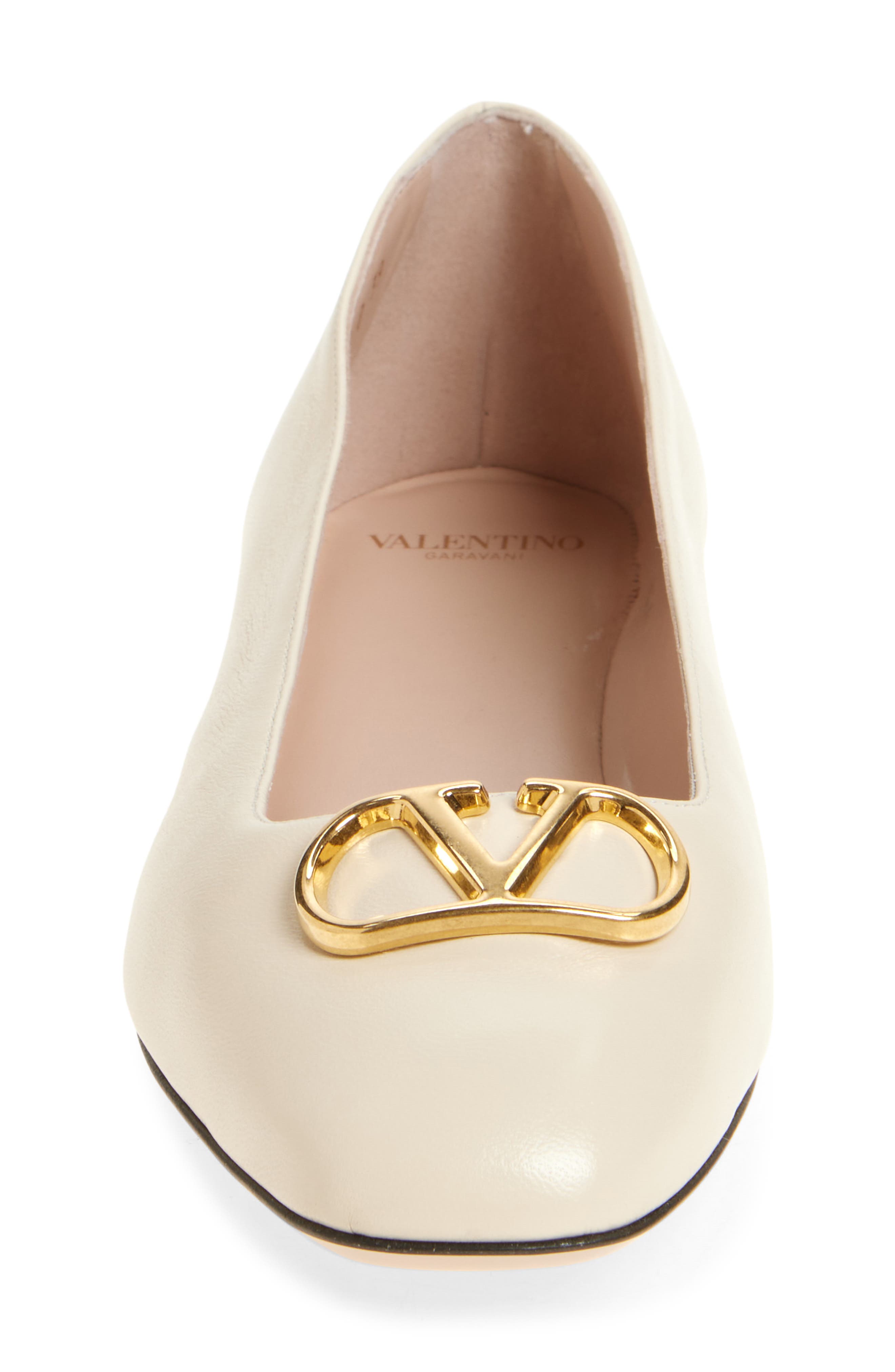 VLOGO Ballerina Flat, Alternate, color, WHITE