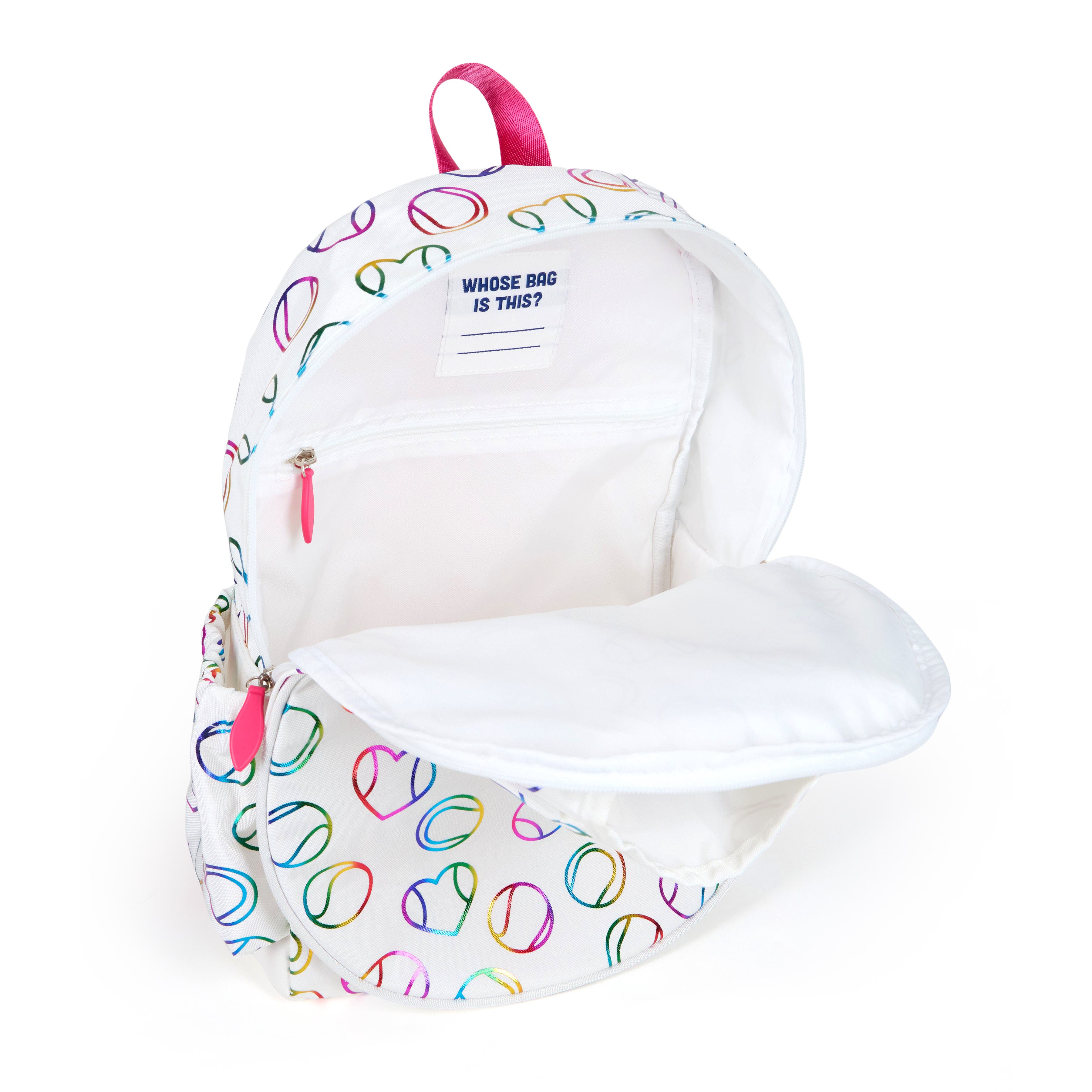 Ame & Lulu Little Love Tennis backpack, Alternate, color, Metallic Rainbow