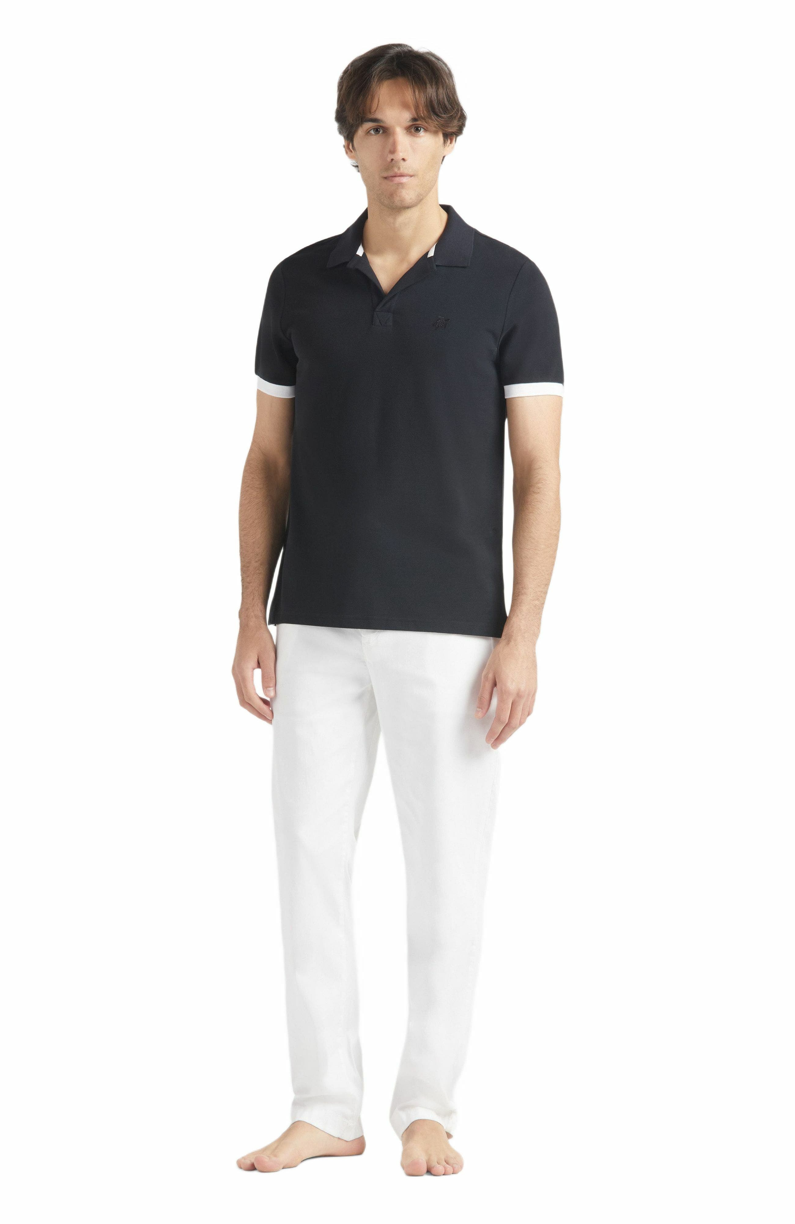 Men's Solid Cotton Polo