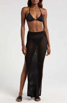 Elan Open Stitch Cover-Up Midi Skirt