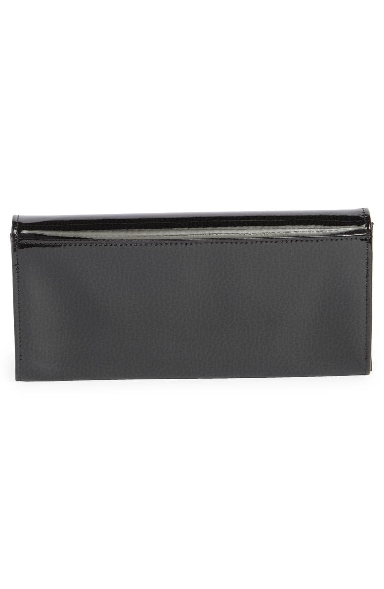 Patent Leather Flap Wallet