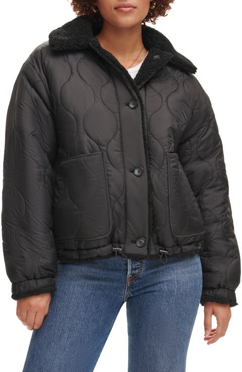 Quilted High Pile Fleece Reversible Jacket