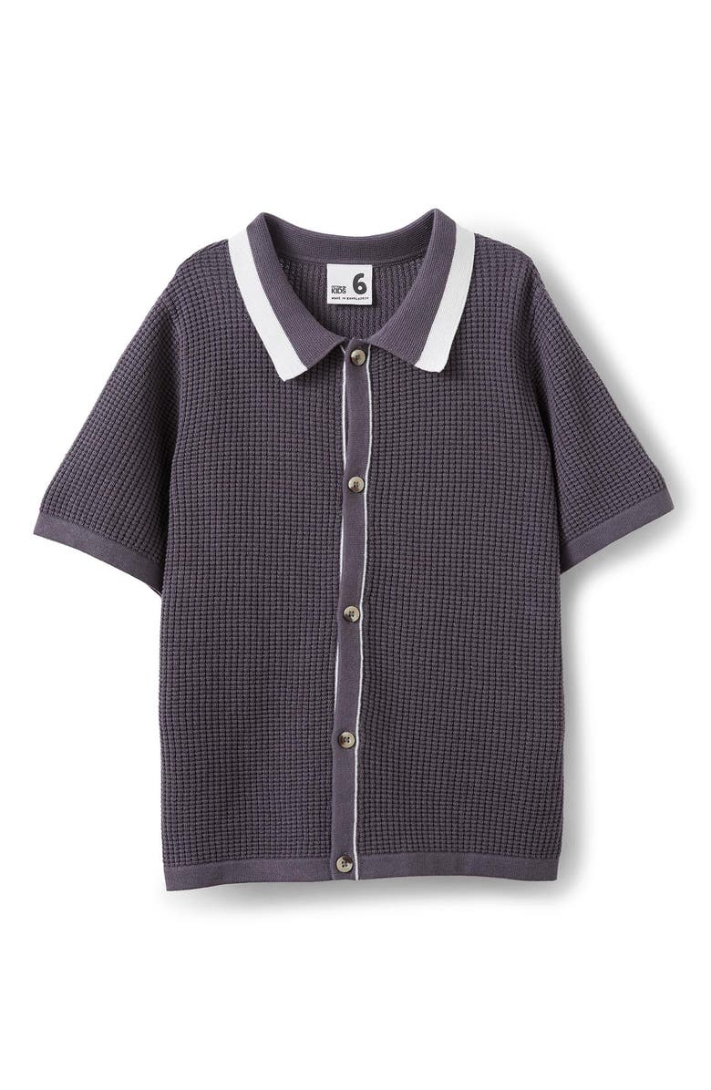 Cotton On Kids Kid
s Knitted Short Sleeve Shirt, Main, color, 