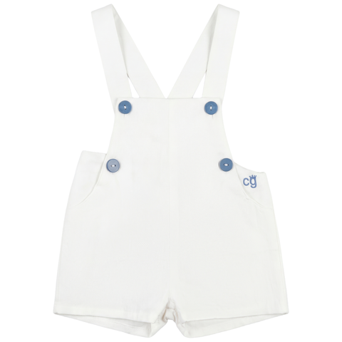 Contrast Trim Cotton Sleeveless Overall (Baby)