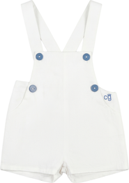 Charlotte & George Contrast Trim Cotton Sleeveless Overall