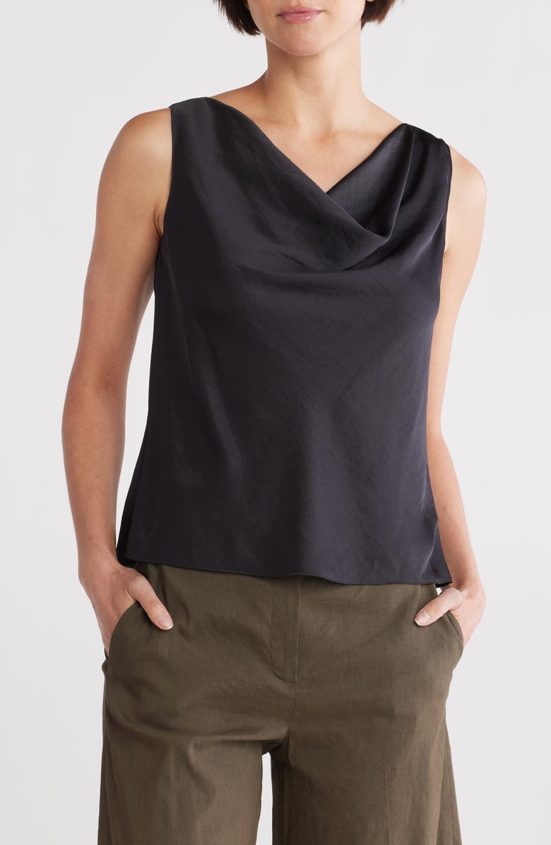 Theory Cowl Neck Sleeveless Top, Main, color,
