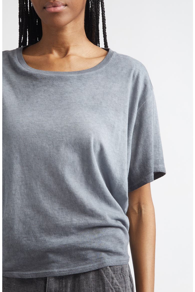 Tight Waist Cotton & Cashmere T-Shirt, Alternate, color, WASHED NAVY BLUE