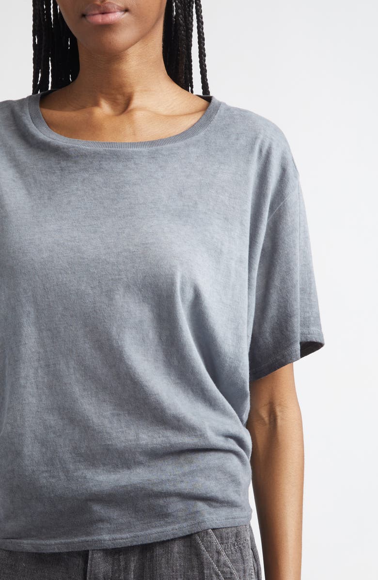 R13 Tight Waist Cotton & Cashmere T-Shirt, Alternate, color, Washed Navy Blue