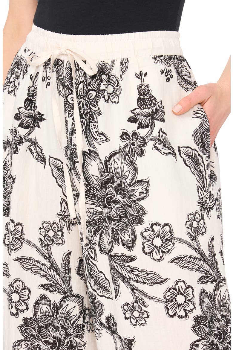 Print Wide Leg Pants, Alternate, color, NEW IVORY BLACK TOILE