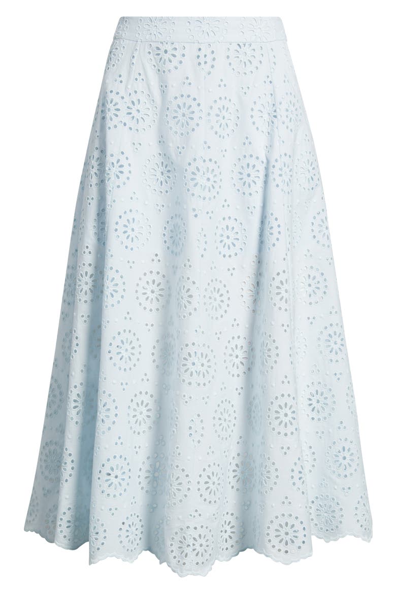 The Solstice Eyelet Midi Skirt, Alternate, color, ICE BLUE