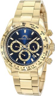 PORSAMO BLEU Men's Preston Multi-Function Dial Stainless Steel Bracelet Watch, 41mm