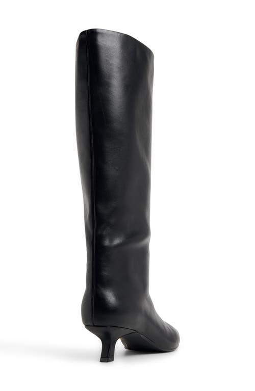 Call It Spring By Aldo Aliccia Pointed Toe Knee High Kitten Heel Boot In Black