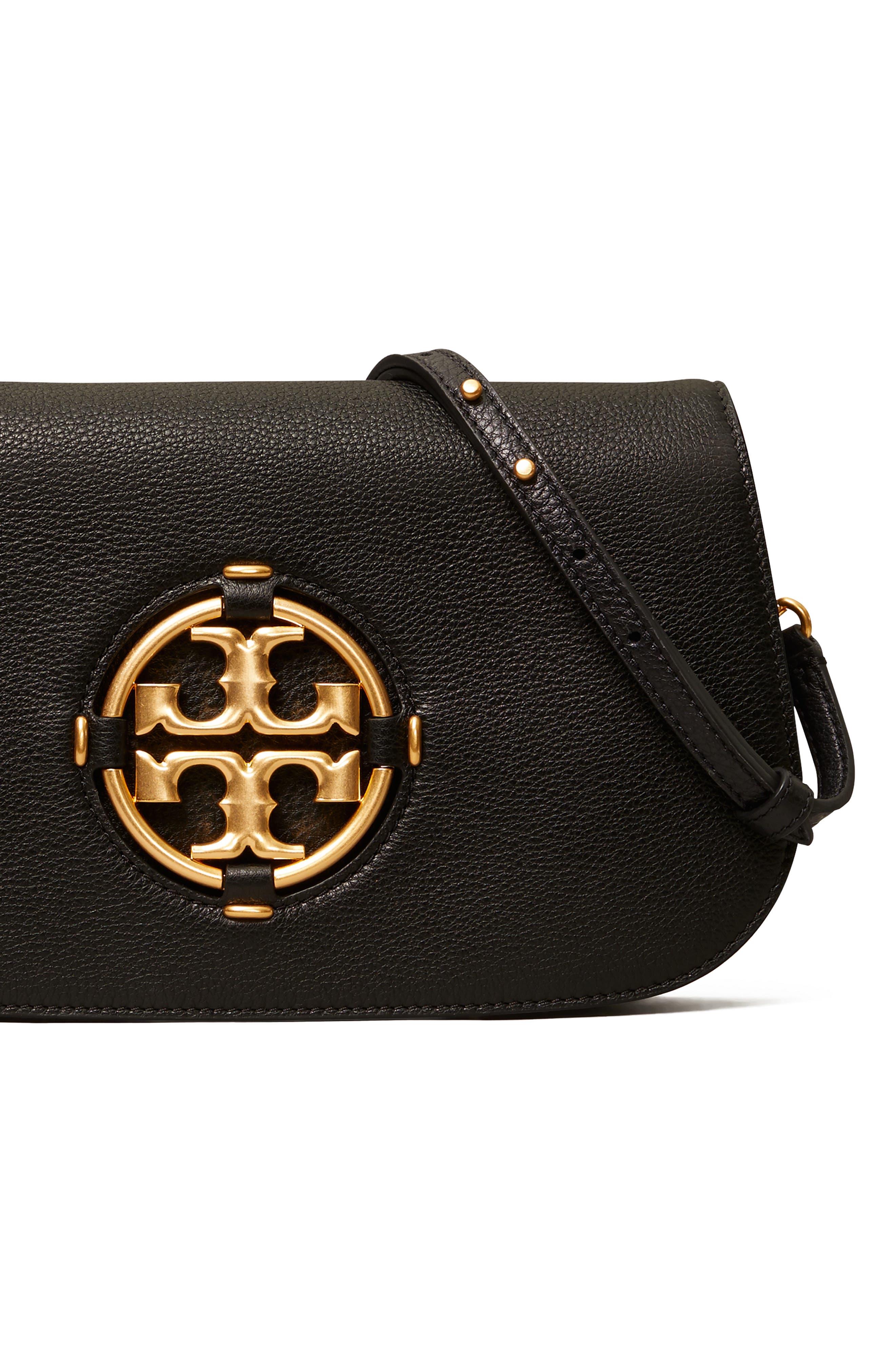 Tory Burch Miller Pebbled Leather Clutch, Alternate, color, 