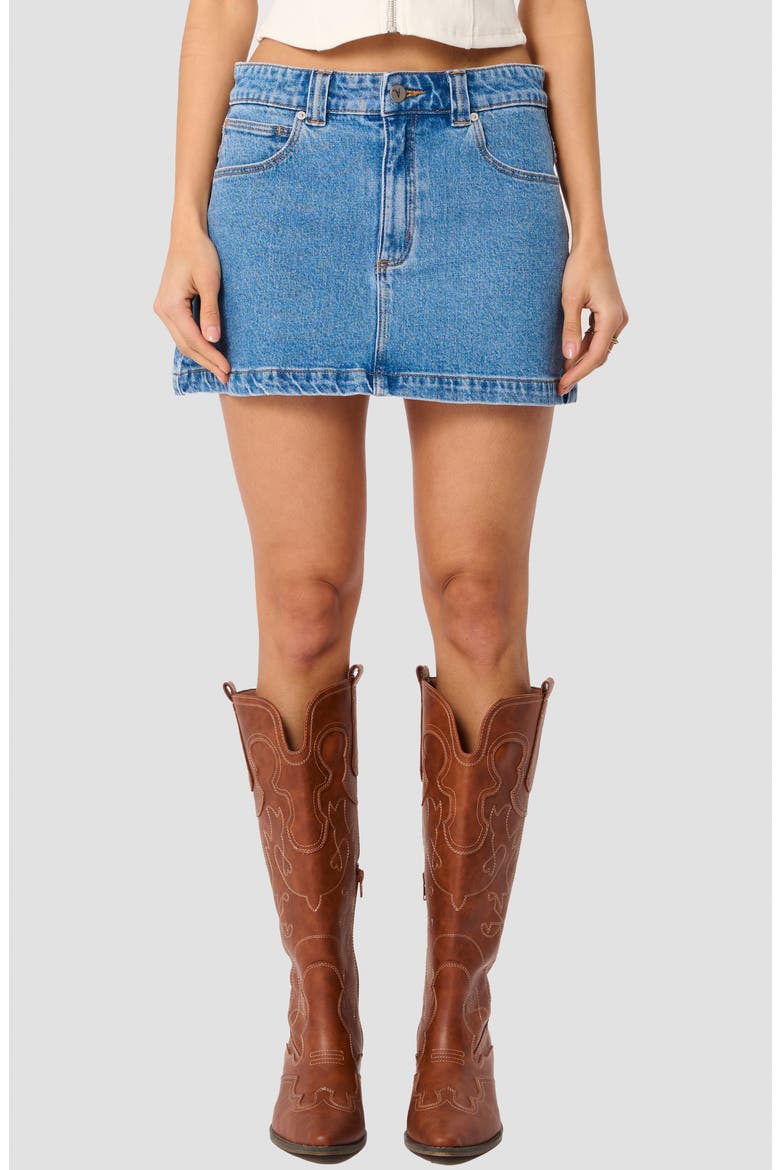 Jody A-Line Denim Skirt, Main, color, DEBBIE