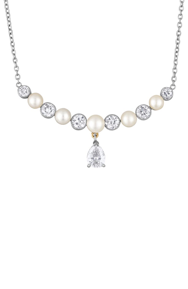 Mindi Mond Reconceived Victorian Diamond & Pearl Necklace, Main, color,