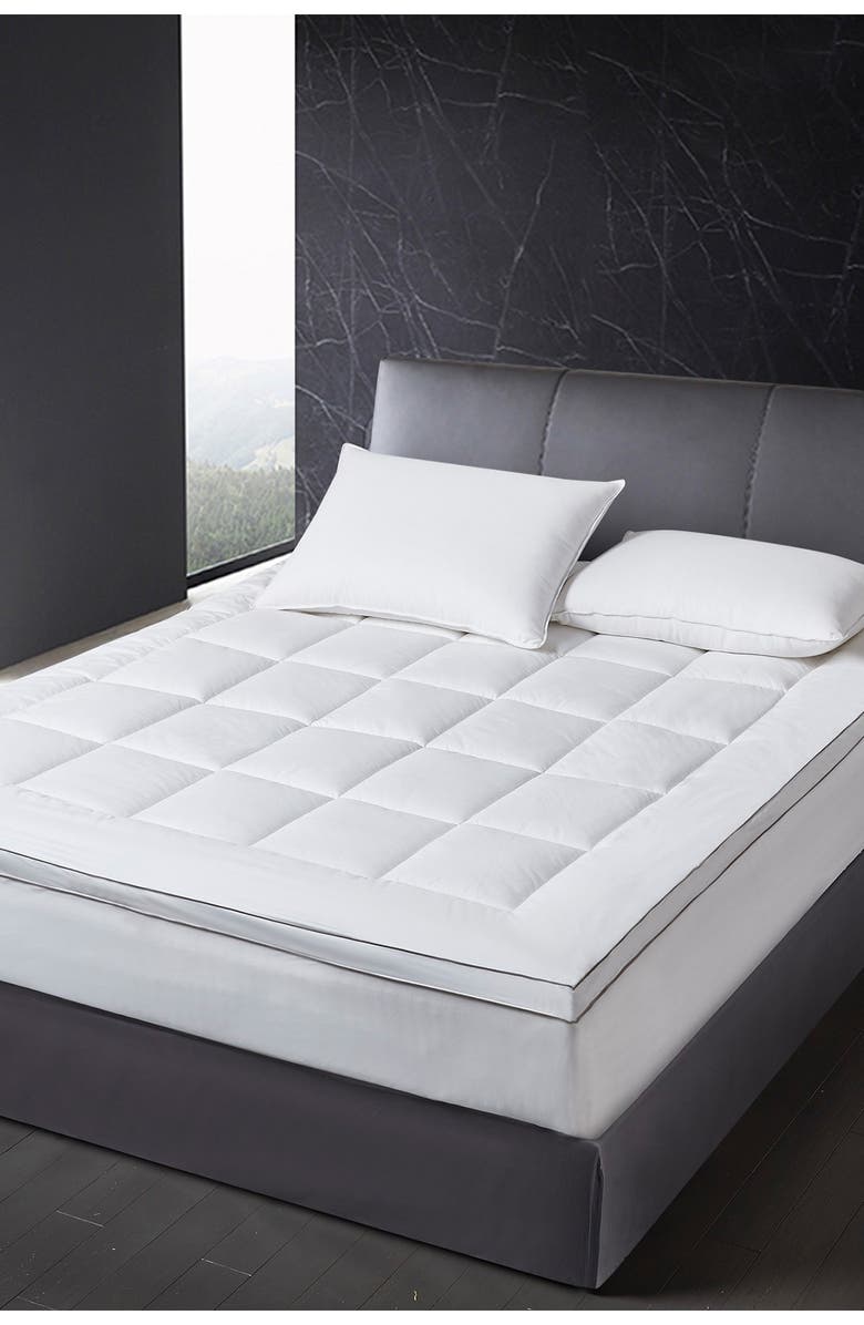 BLUE RIDGE HOME FASHIONS Scott Living 225-Thread Count Mattress Topper - Full - White, Alternate, color,