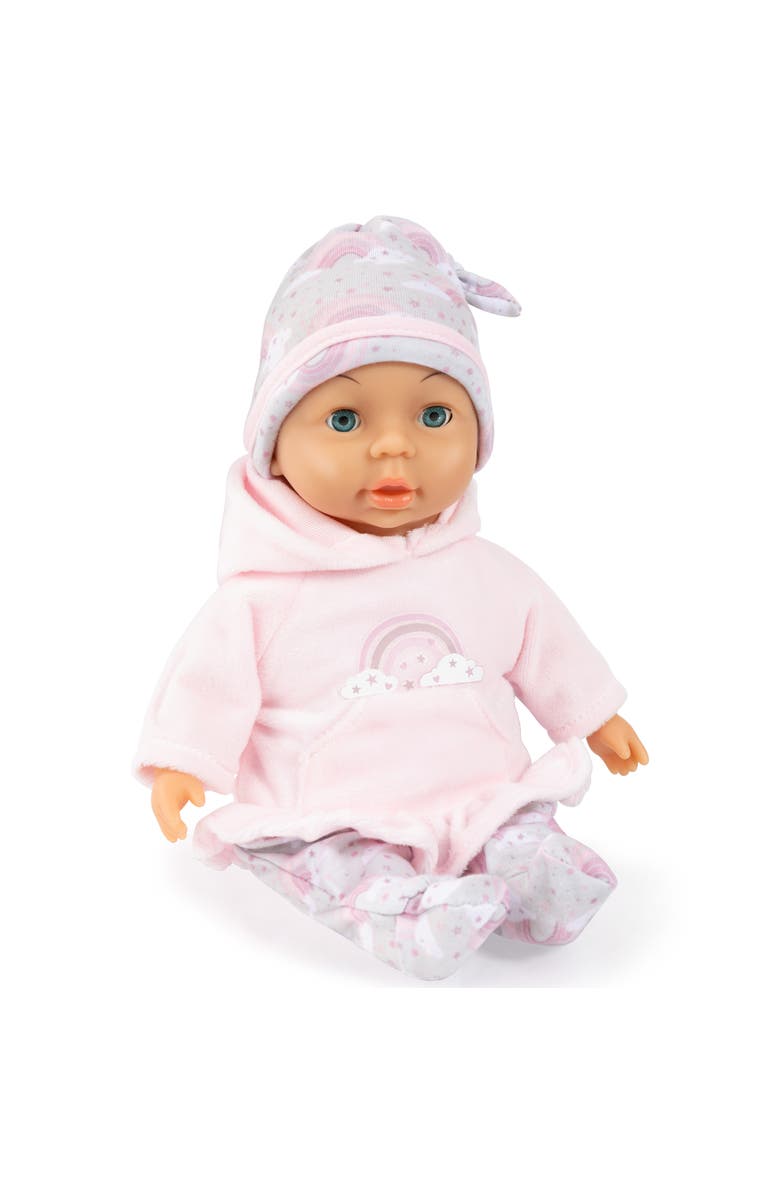 Bayer Design My First Baby, Pink & Rainbow Pajama Outfit, 11 Inch Soft Body Doll, Toddlers 10mo+, Main, color, Multicolored