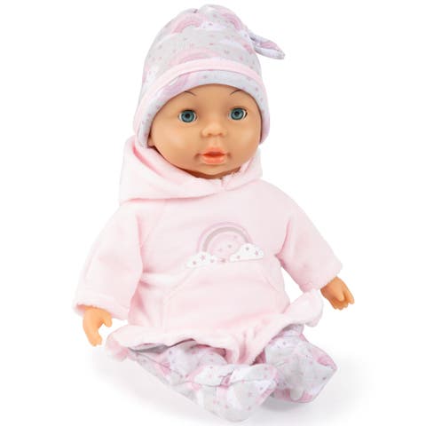 My First Baby, Pink 
Rainbow Pajama Outfit, 11 Inch Soft Body Doll, Toddlers 10mo+