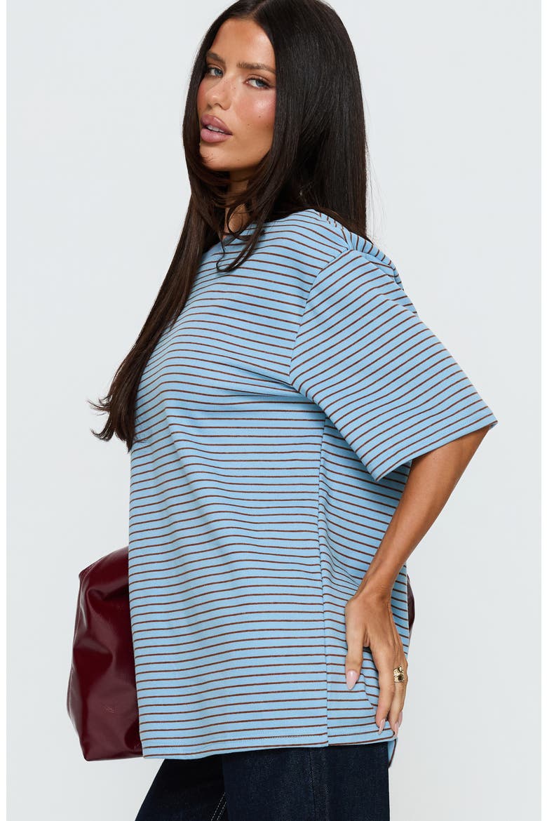 Kaitlan Oversized Striped Tee, Alternate, color, MULTI