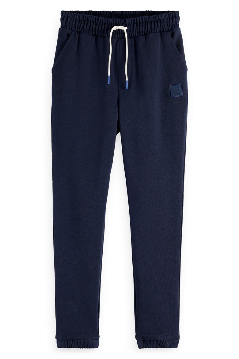 Kids' Core Logo Badge Organic Cotton Sweatpants, Main, color, NAVY