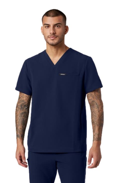 Platt Men's 3-Pocket Classic V-Neck Scrub Top