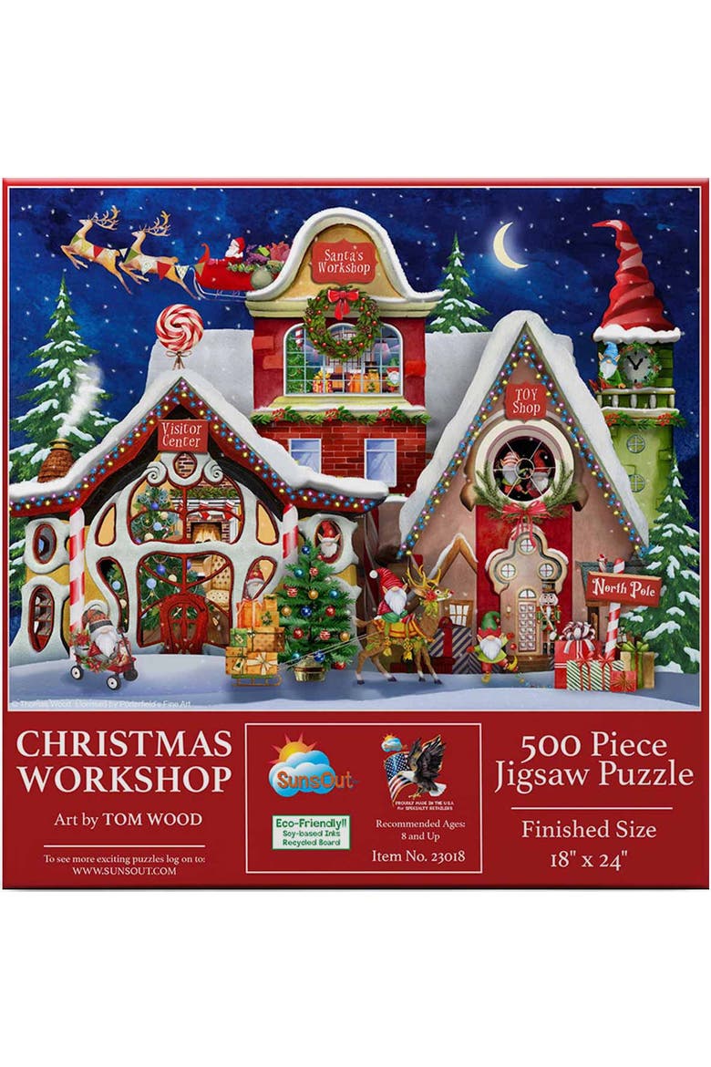 Christmas Workshop 500 piece Jigsaw Puzzle for Adults, Alternate, color, Multicolor