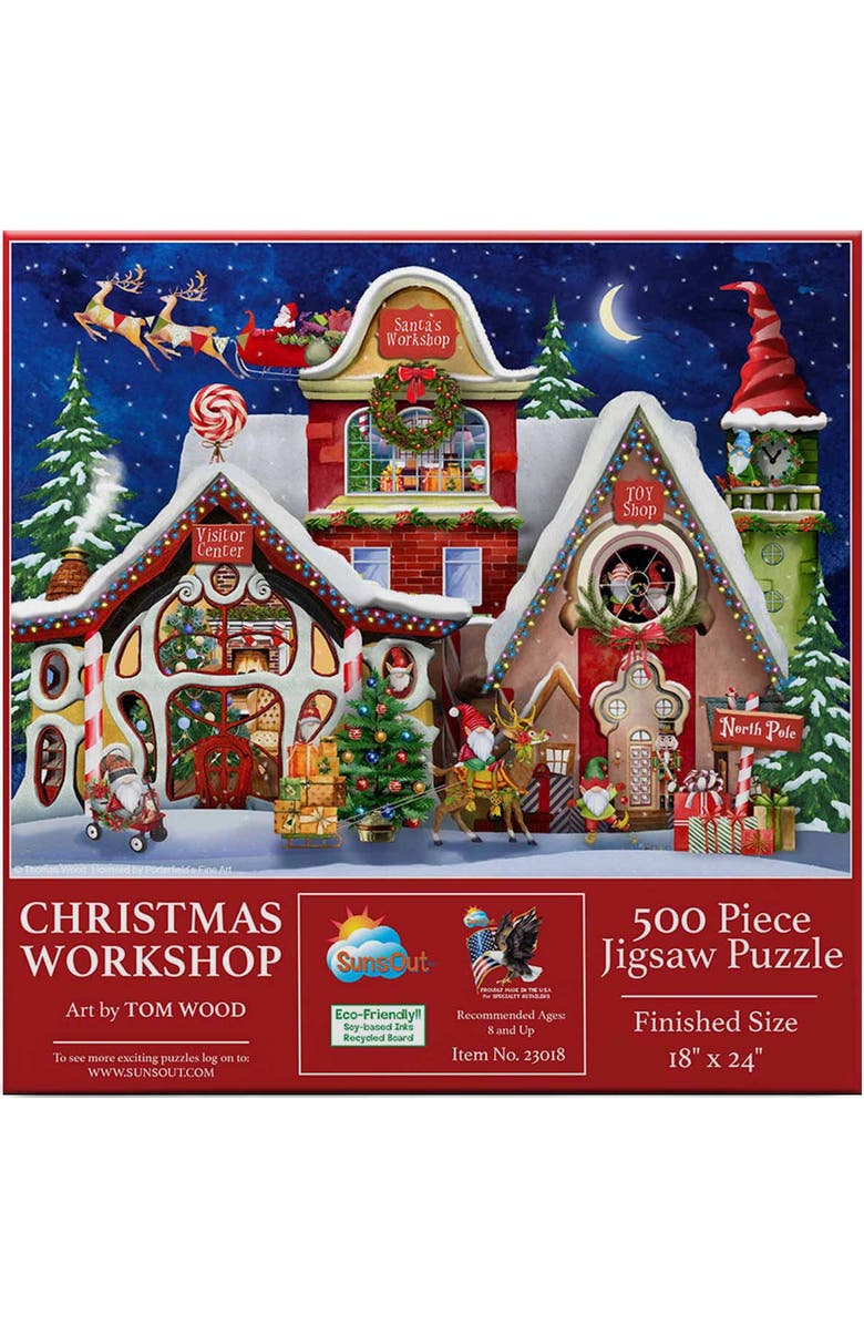 Sunsout Christmas Workshop 500 piece Jigsaw Puzzle for Adults, Alternate, color, Multicolor