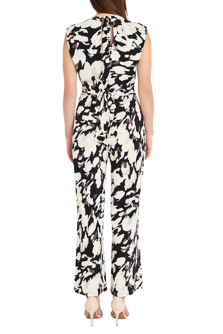 Mock Neck Sleeveless Jumpsuit, Alternate, color, BLK/MISTY