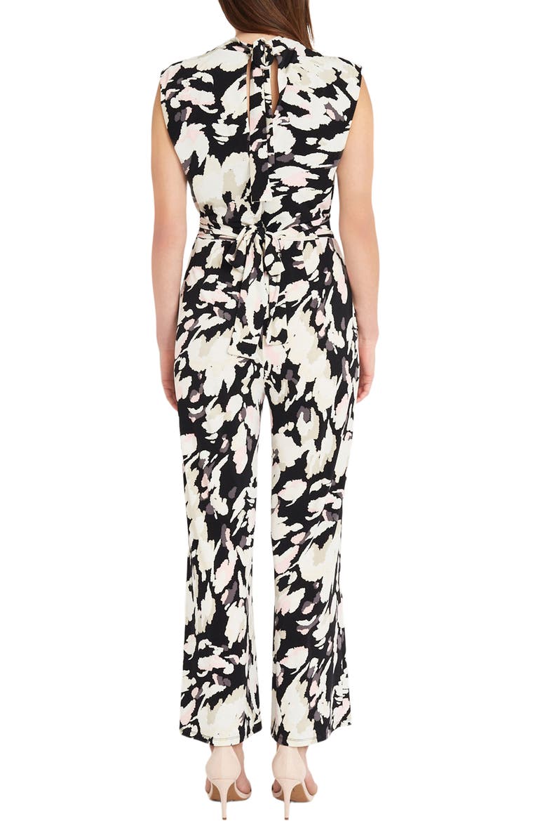 Donna Morgan Mock Neck Sleeveless Jumpsuit, Alternate, color, Blk/Misty