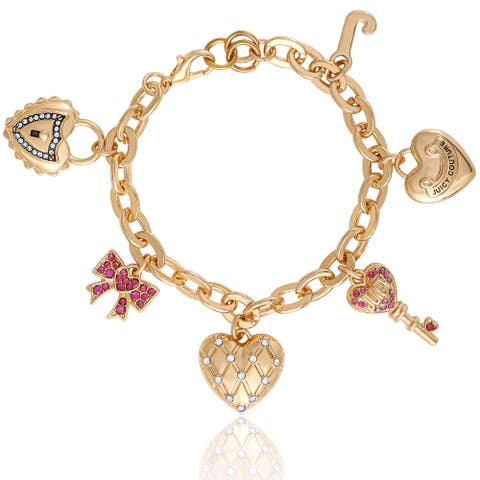 Heart & Key Charm Bracelet