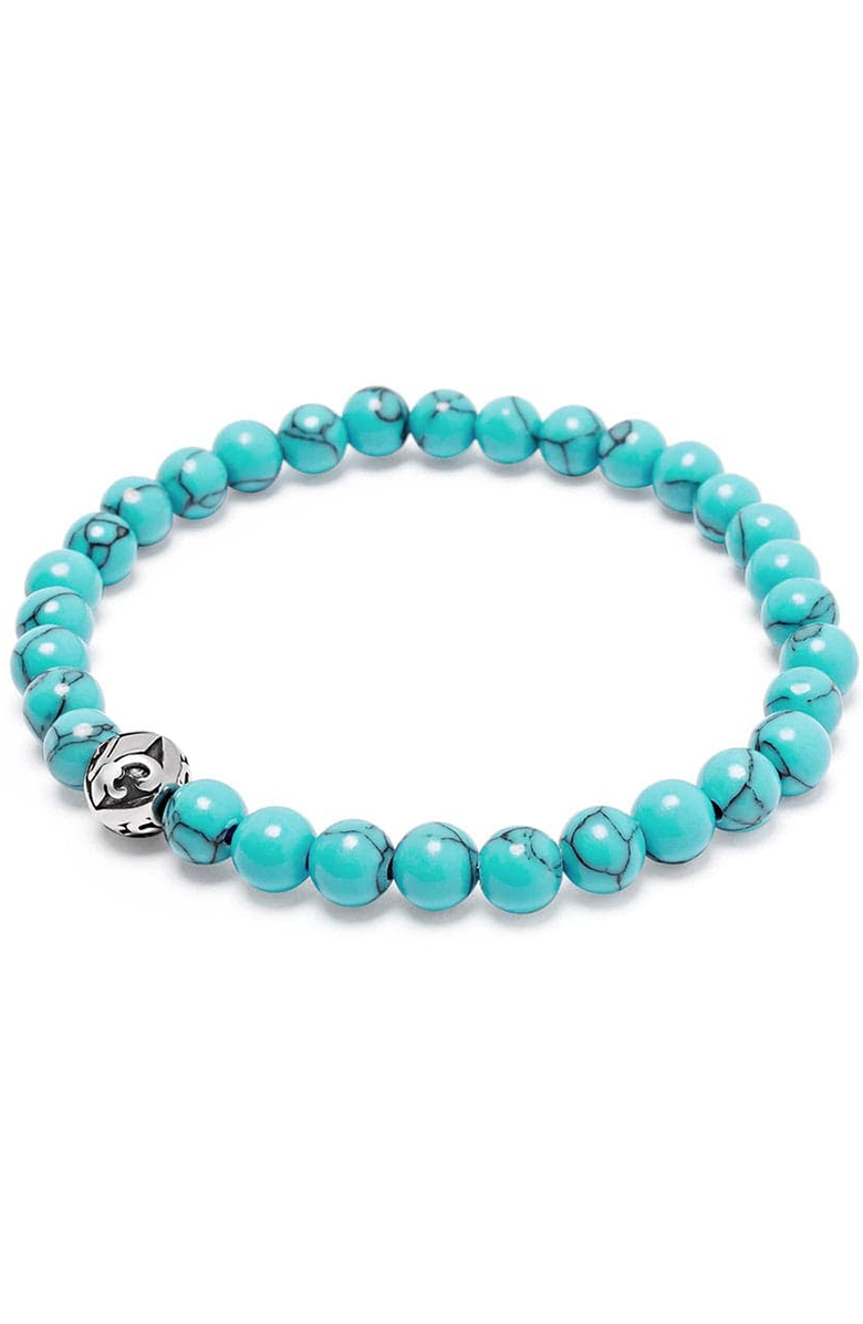 Nialaya Turquoise Wristband Bracelet, Alternate, color, Turquoise / Silver