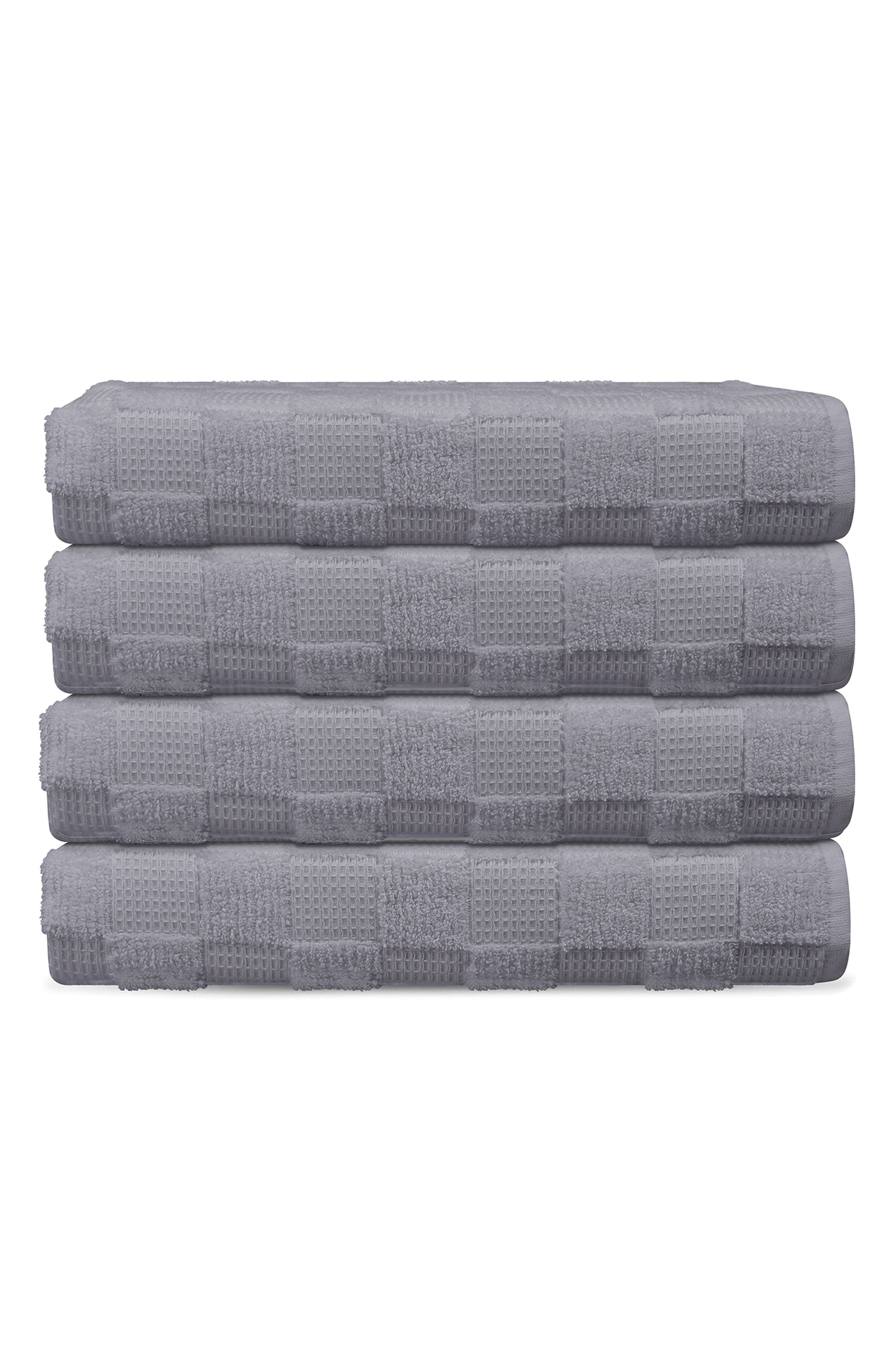 DePera Waffle Terry 4-Piece Turkish Cotton Hand Towels