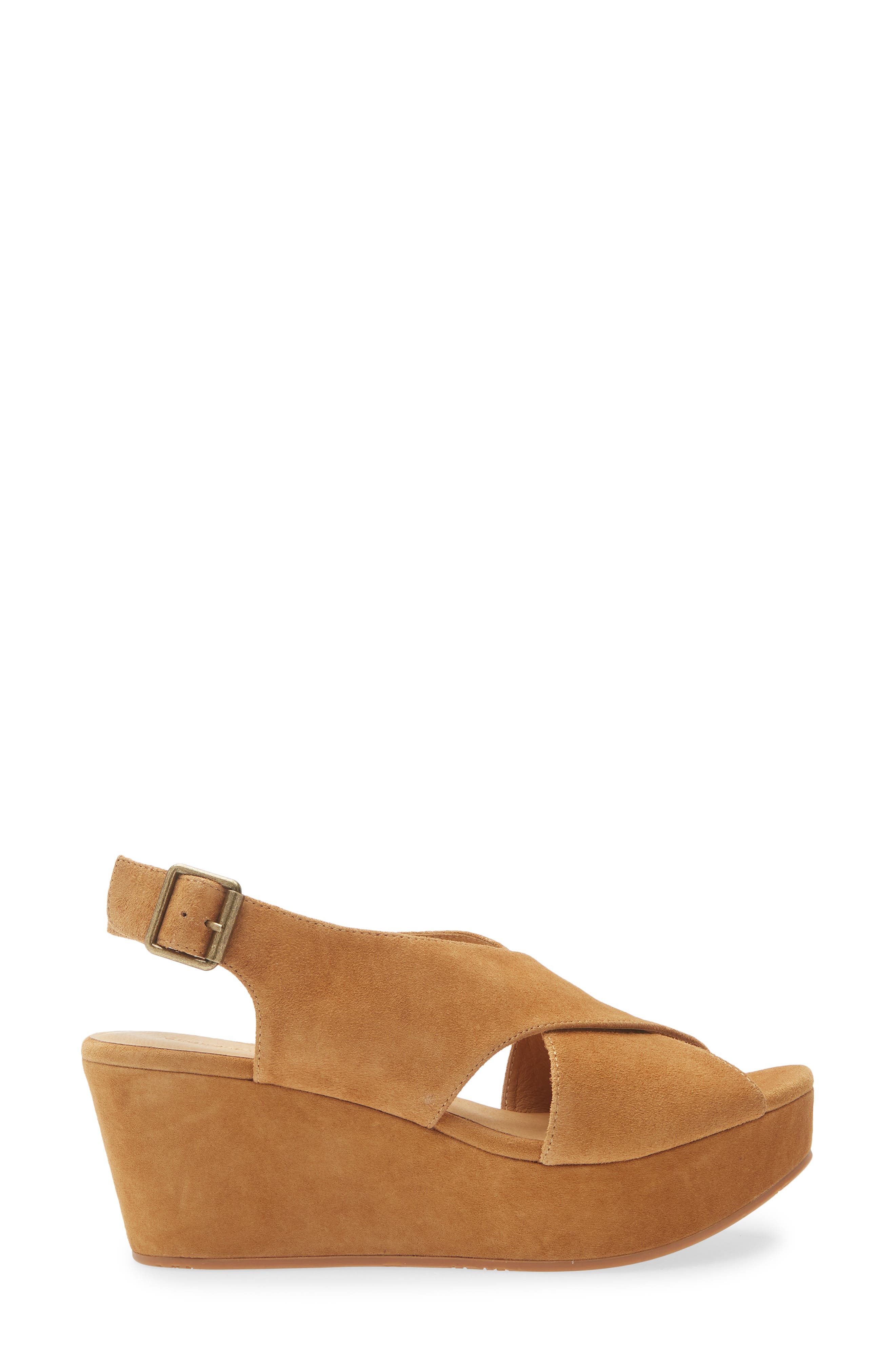 Wim Platform Wedge Sandal, Alternate, color, CAMEL SUEDE
