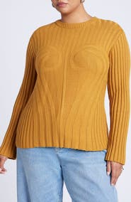 ELOQUII Bust Stitch Sweater