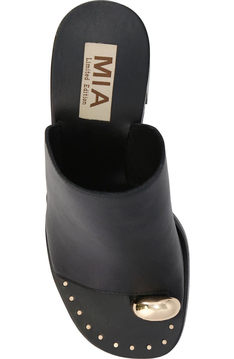 MIA Nikita Slide Sandal, Alternate, color, Black Leat