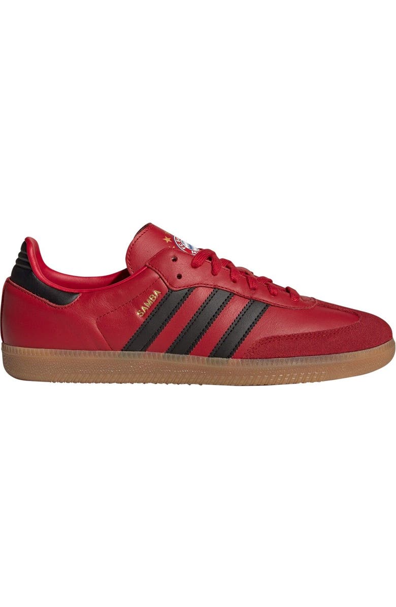 adidas Men's adidas Red Bayern Munich Team Samba Shoes, Alternate, color,