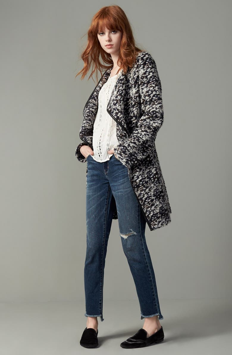 Treasure & Bond Treasure&Bond Ripped Step Hem Skinny Boyfriend Jeans, Alternate, color,