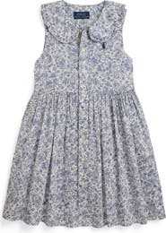 Polo Ralph Lauren Kids' Floral Slub Cotton Shirtdress