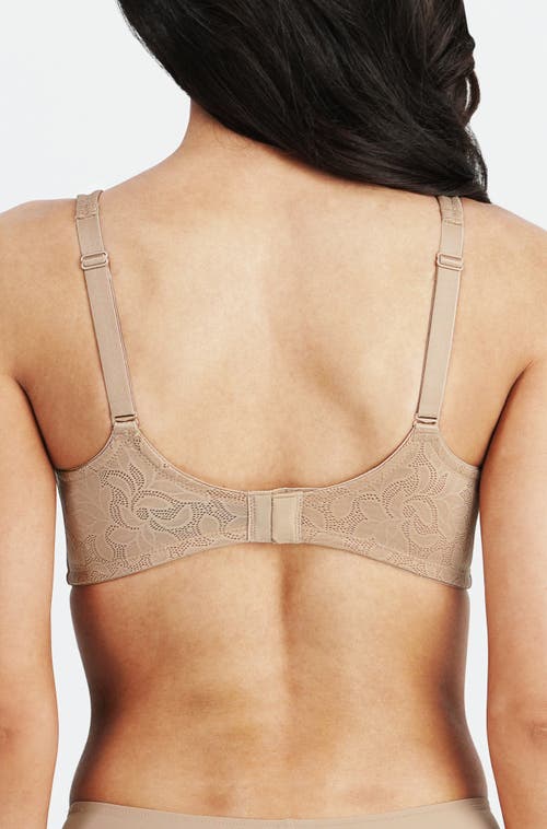 Dominique Intimates Jolie Wire-free Jacquard Soft Cup Minimizer Bra In Brown