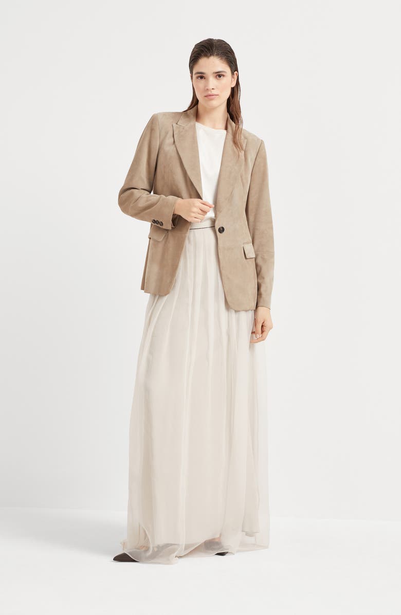 Brunello Cucinelli Pleated Maxi Skirt, Alternate, color, 