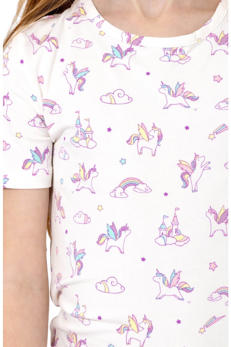 Unicorn Kids 2-Piece Short Sleeve & Shorts Pajama Set, Alternate, color, Unicorn