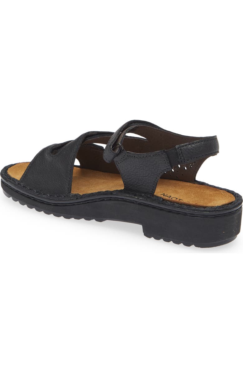 Naot Birgit Sandal, Alternate, color, Soft Black Leather