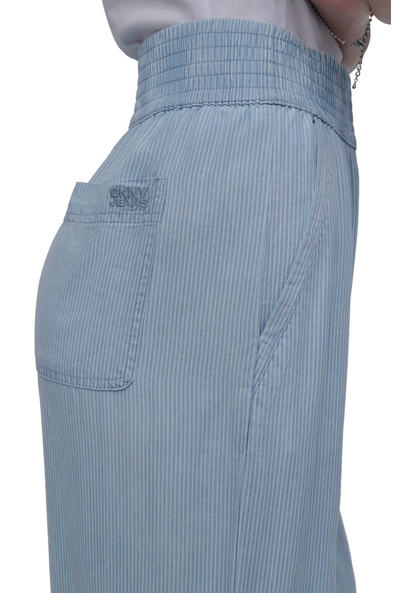 Wide Leg Ankle Crop Pants, Alternate, color, CHAMBRAY STRIPE