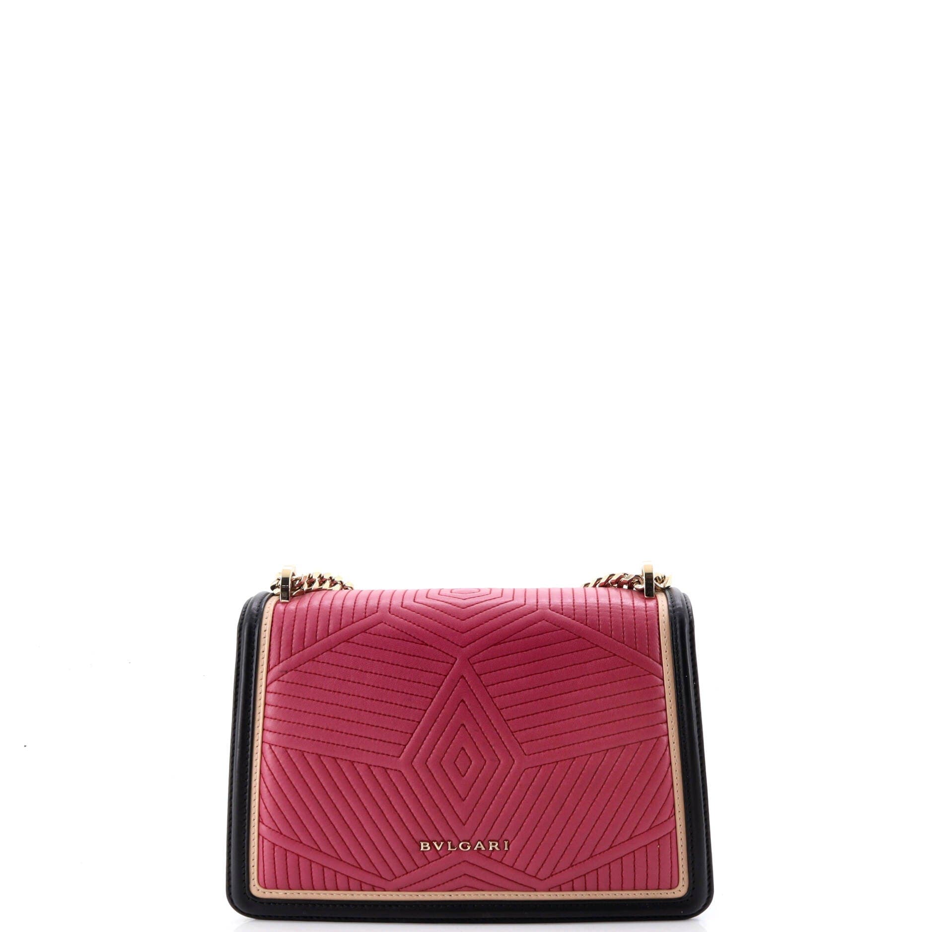 Serpenti Forever Shoulder Bag Quilted Leather Small, Alternate, color, Pink