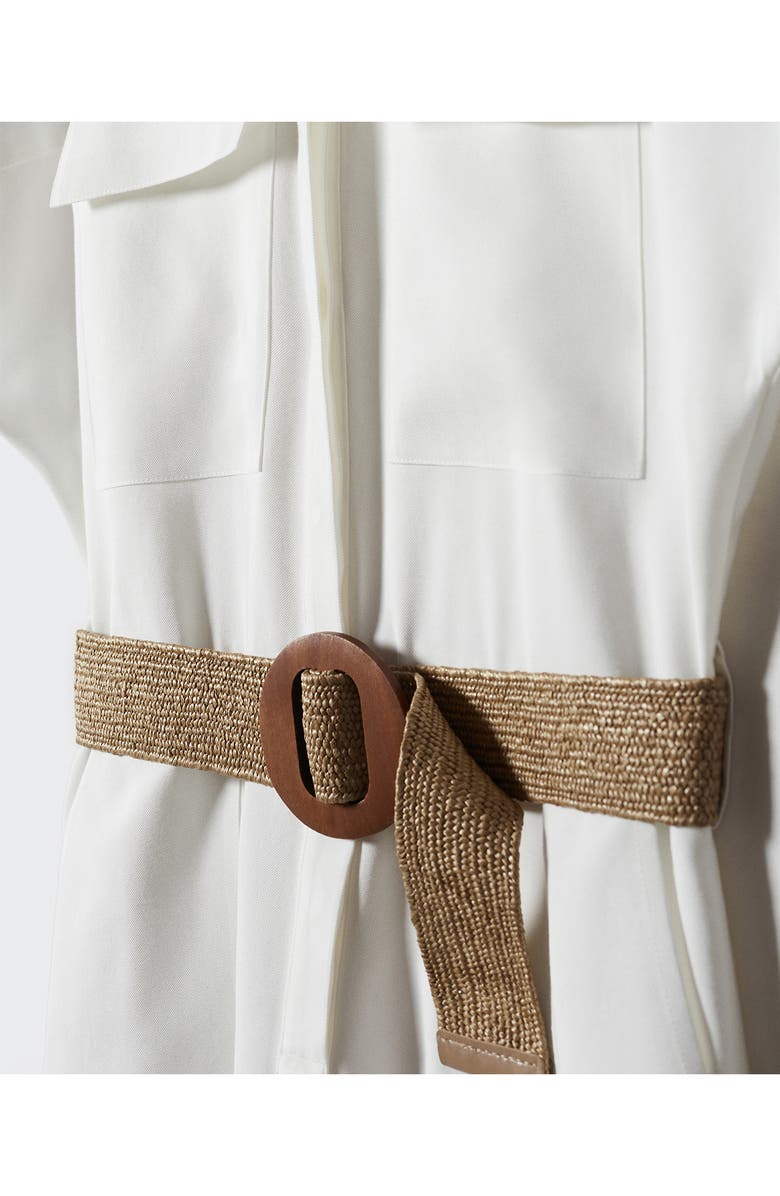 MANGO Belted Wide Leg Jumpsuit, Alternate, color,