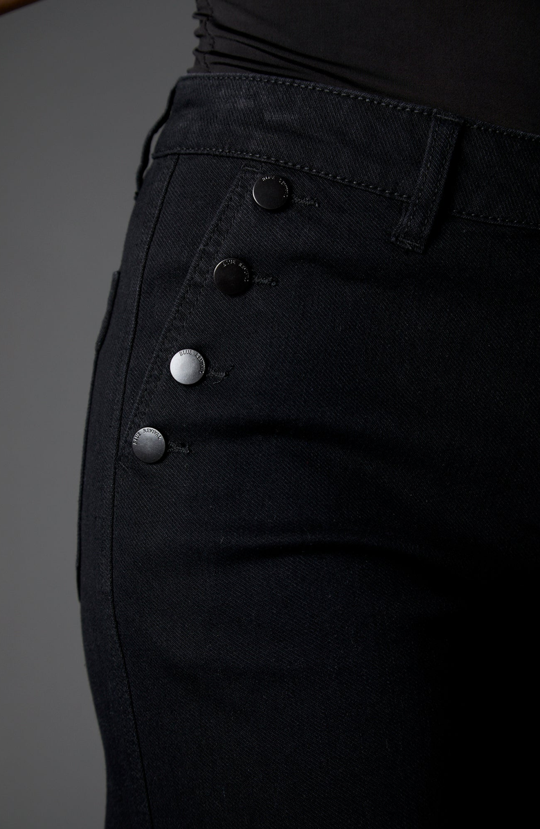 BLUE REVIVAL Selena Recycled Wide Leg Trouser, Alternate, color, Black Rinse