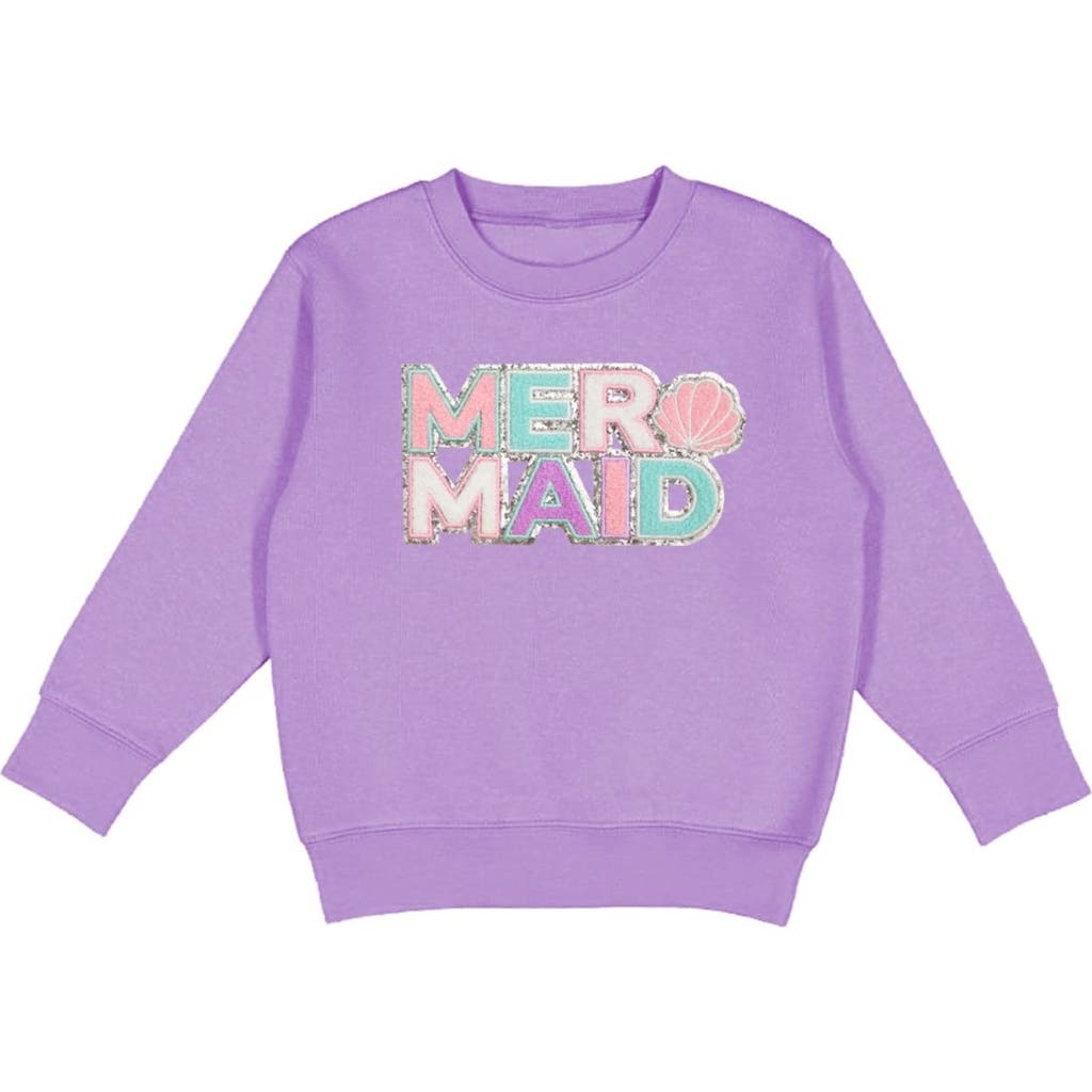 Sweet Wink Mermaid Patch Sweatshirt In Lavender