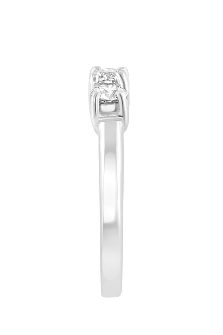 14K White Gold Diamond Three-Stone Past, Present, & Future Ring, Alternate, color, 14K Gold