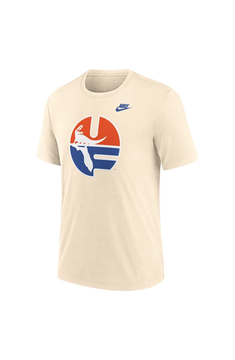 Nike Men's Nike Cream Florida Gators Vault Logo Tri-Blend T-Shirt, Alternate, color, 